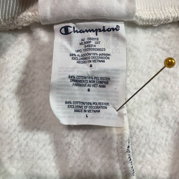 Champion Reverse Weave Shorts Urban Outfitters Fleece Lined Stripe Womens Sz L - Picture 8 of 9